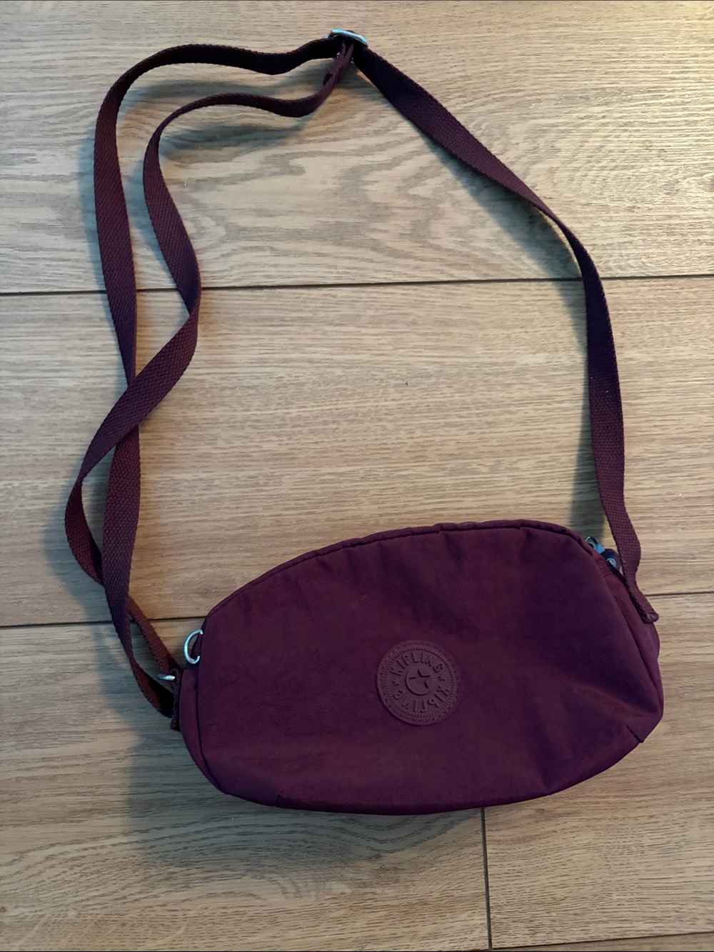Kipling Maroon Crossbody Belt Bag